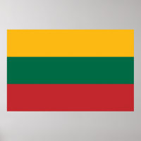 Impression de toile avec Drapeau Lituanie