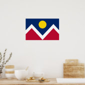 Impression de toile avec le drapeau de Denver, Col (Cuisine)