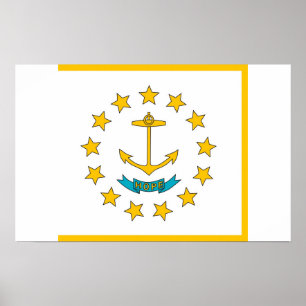 Impression de toile avec le drapeau de Rhode Islan