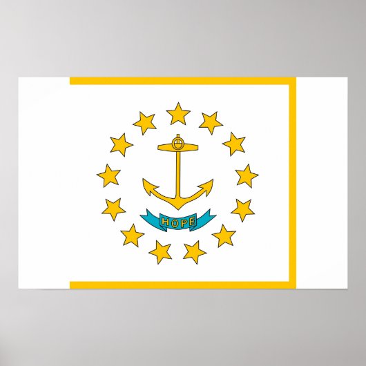 Impression de toile avec le drapeau de Rhode Islan (Devant)