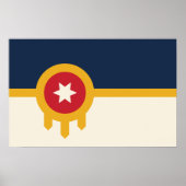 Impression de toile avec le drapeau de Tulsa, Okla (Devant)