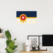 Impression de toile avec le drapeau de Tulsa, Okla (Bureau à domicile)