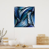 Impression de toile bleue Abstraite (Cuisine)