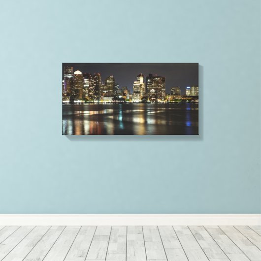 Impression de toile - Boston Skyline (Insitu (Plancher de Bois))