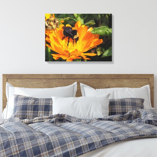 Impression de toile - Calendula et Bee (Insitu(Chambre))