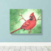 Impression de toile cardinale rouge mâle (Insitu (Plancher de Bois))