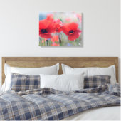 Impression de toile - Champ de pavots rouges (Insitu(Chambre))