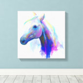 Impression de toile Cheval Abstrait multicolore (Insitu (Plancher de Bois))