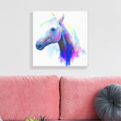 Impression de toile Cheval Abstrait multicolore (Insitu(Salon))