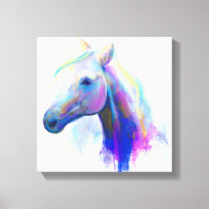 Impression de toile Cheval Abstrait multicolore