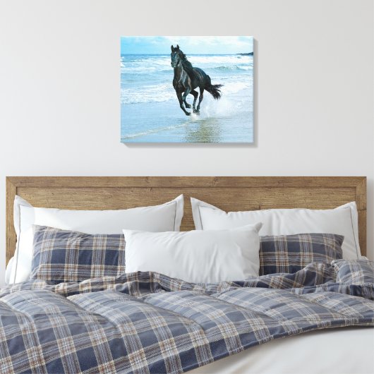 Impression de toile Cheval Noir (Insitu(Chambre))