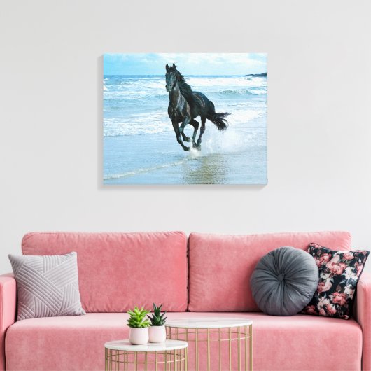 Impression de toile Cheval Noir (Insitu(Salon))