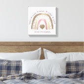 Impression de toile - Coeurs Arc-en-ciel Plum Or (Insitu(Chambre))