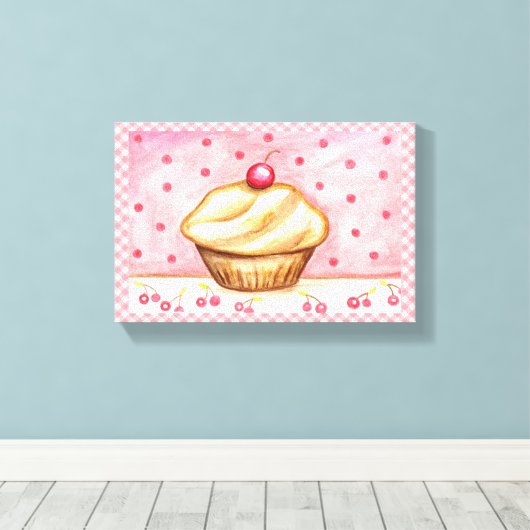 Impression de toile Cupcake (Insitu (Plancher de Bois))