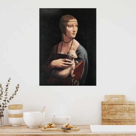 Impression de toile - Dame avec une mine (Cuisine)