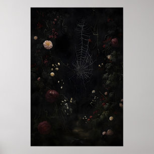Impression de toile d'araignée florale d'Academia