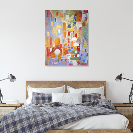 Impression de toile d'art Abstrait multicolore (Insitu(Chambre))