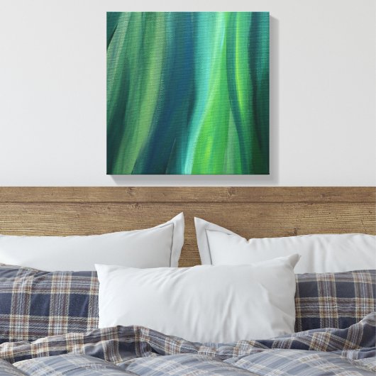 Impression de toile d'art Abstrait vert (Insitu(Chambre))