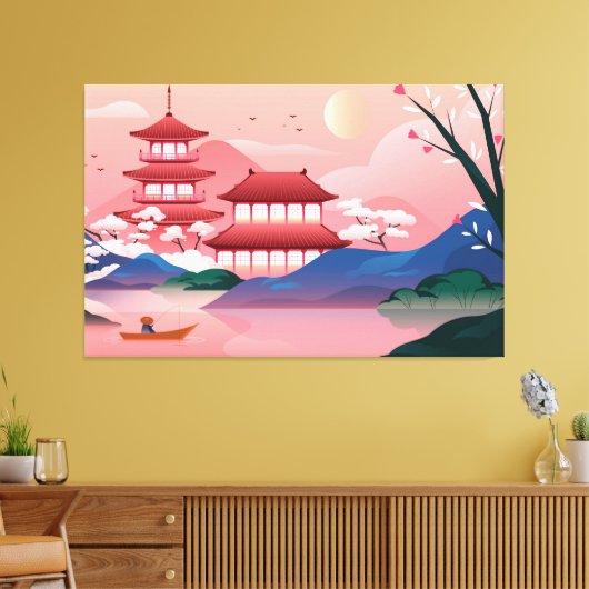 Impression de toile d'art de style japonais (Insitu(Salon))