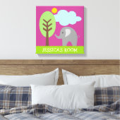 Impression de toile d'art éléphant pour la crèche  (Insitu(Chambre))