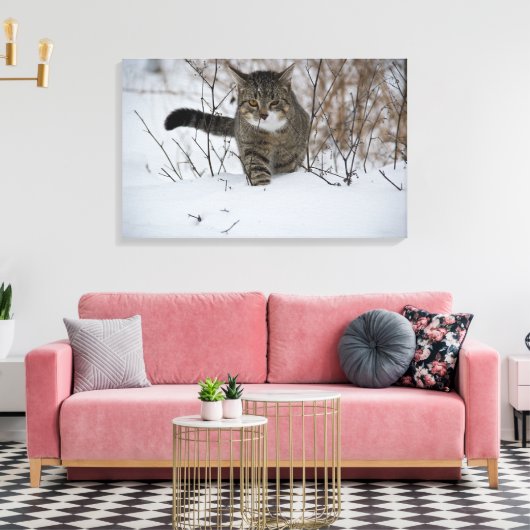 impression de toile de chat d'hiver (Insitu(Salon))