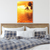 Impression de toile de couché de soleil de palmier (Insitu(Chambre))