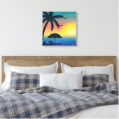 Impression de toile de coucher de soleil tropicale (Insitu(Chambre))