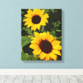 Impression de toile de design de tournesol jaune (Insitu (Plancher de Bois))