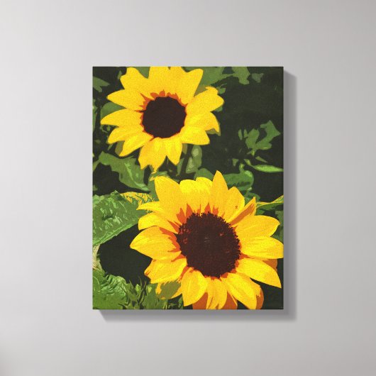 Impression de toile de design de tournesol jaune (Recto)