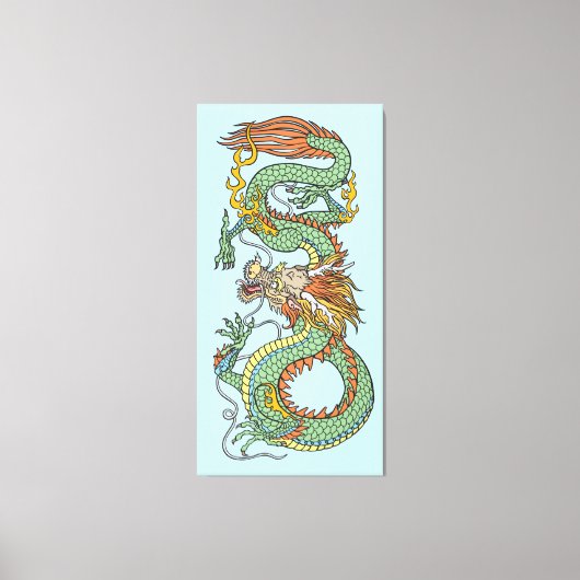 Impression de toile de dragon chinois traditionnel (Recto)