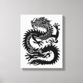 Impression de toile de dragon chinois traditionnel (Recto)