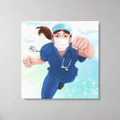 Impression de toile de la femme de vol (Recto)