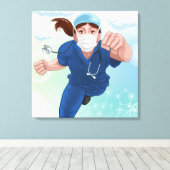 Impression de toile de la femme de vol (Insitu (Plancher de Bois))