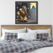 Impression de toile de motivation de dessin animé (Insitu(Chambre))