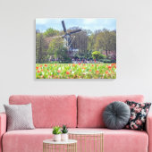 Impression de toile de moulin néerlandais et de ch (Insitu(Salon))