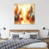 Impression de toile de paysage de ville abstraite (Insitu(Chambre))