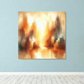 Impression de toile de paysage de ville abstraite (Insitu (Plancher de Bois))