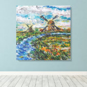 Impression de toile de paysage des Pays-Bas (Insitu (Plancher de Bois))