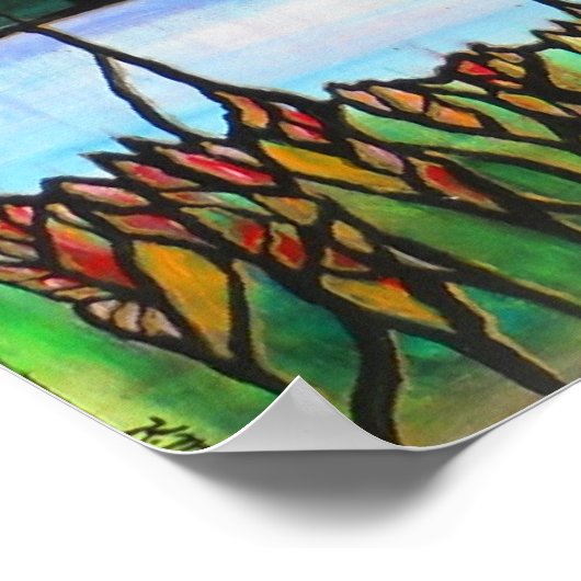 Impression de toile de paysage "One Fine Day" (Coin)