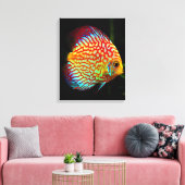 Impression de toile de poisson de l'aquarium Discu (Insitu(Salon))