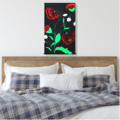 Impression de toile de poppies rouges vibrantes (Insitu(Chambre))