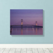 Impression de toile de soleil du pont Mackinac (Insitu (Plancher de Bois))