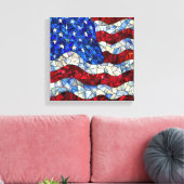 Impression de toile de verre à drapeau américain (Insitu(Salon))