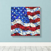Impression de toile de verre à drapeau américain (Insitu (Plancher de Bois))