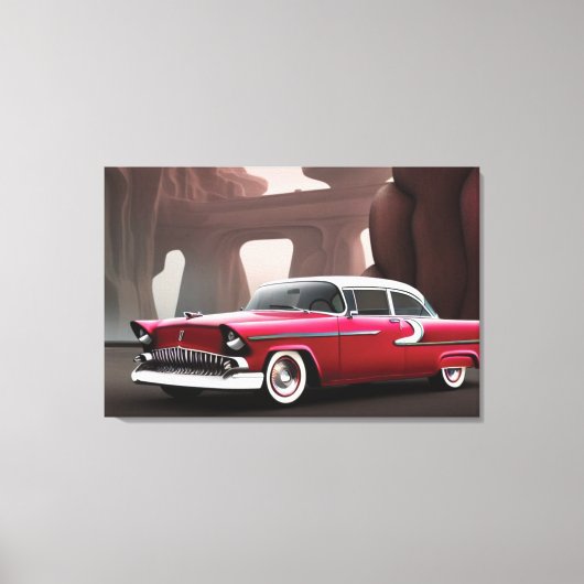 Impression de toile de voiture classique 1955 (Recto)