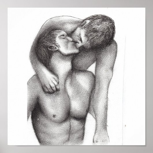 Impression de toile d'embrassement masculin (Devant)