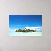Impression de toile d'île tropicale inhabitée ou d