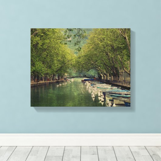 Impression de toile du canal de Vassé, Annecy, Fra (Insitu (Plancher de Bois))