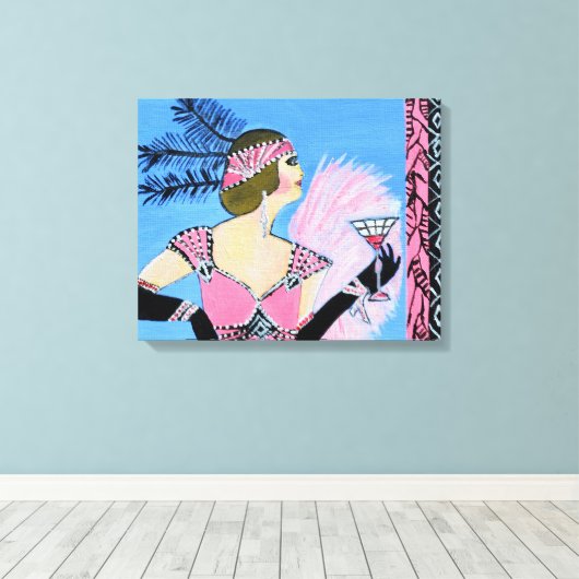 Impression de toile élégante Lady2 (Insitu (Plancher de Bois))