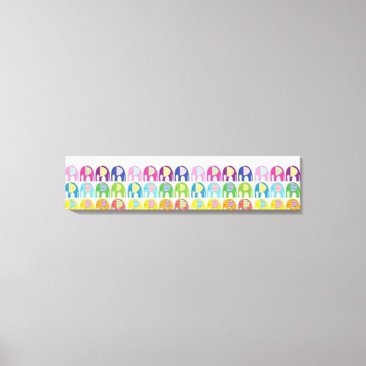 Impression de toile - Eléphants multicolores (Recto)